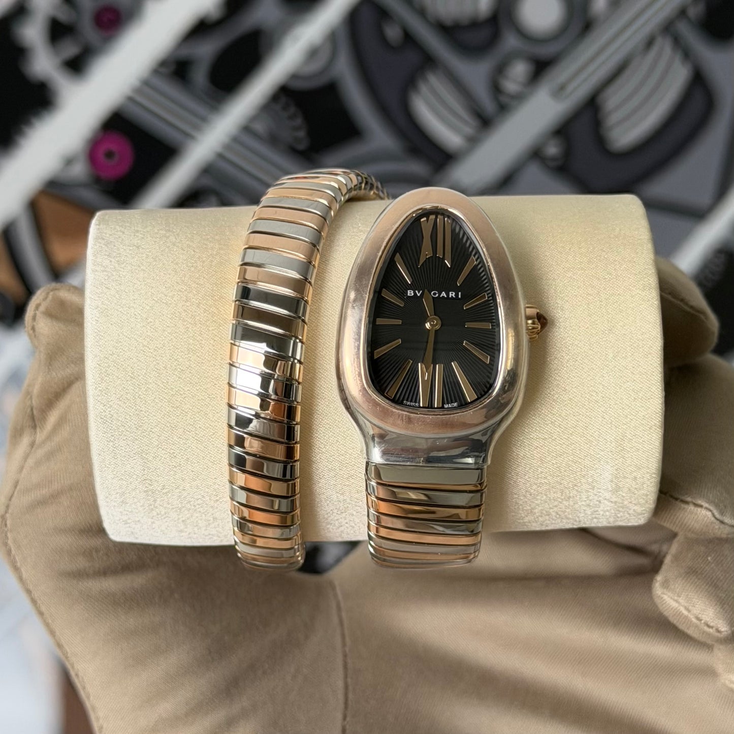 NEW Bvlgari Serpenti Tubogas 18K Rose Gold 102123