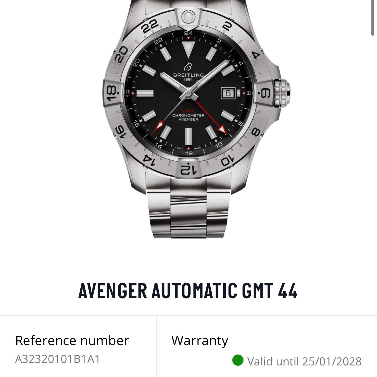 NEW Breitling Avenger GMT 44 A32320