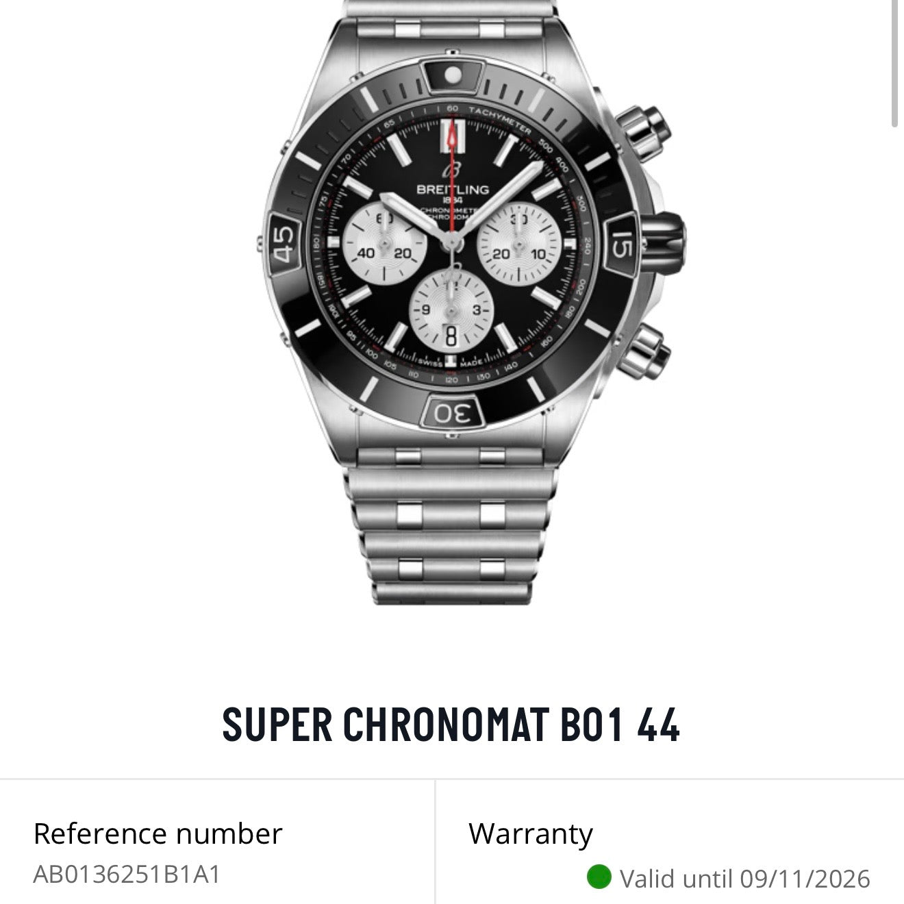 Breitling Super Chronomat B01 44mm AB0136251B1A1
