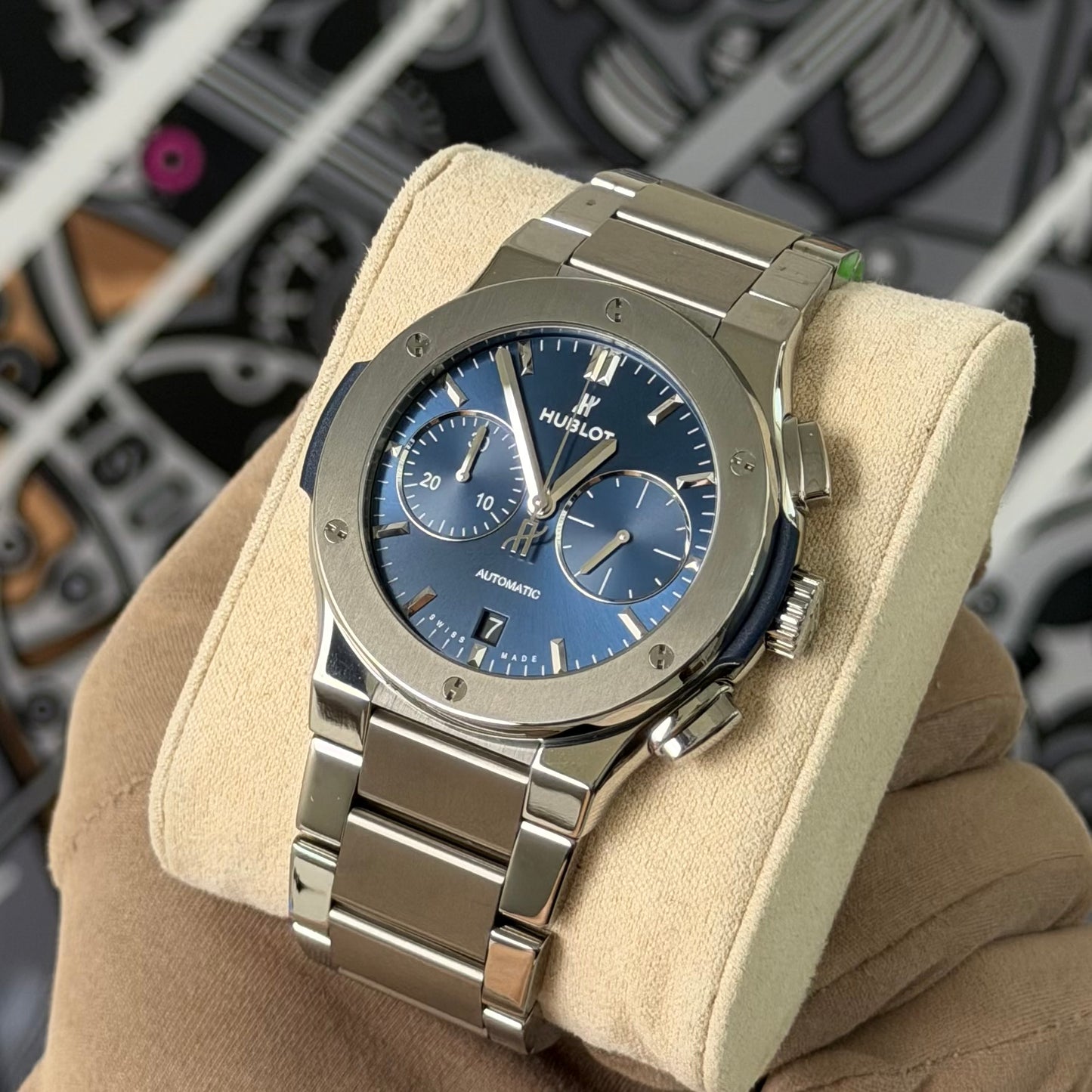 Hublot Classic Fusion Chronograph Blue Titanium 540.NX.7170.NX