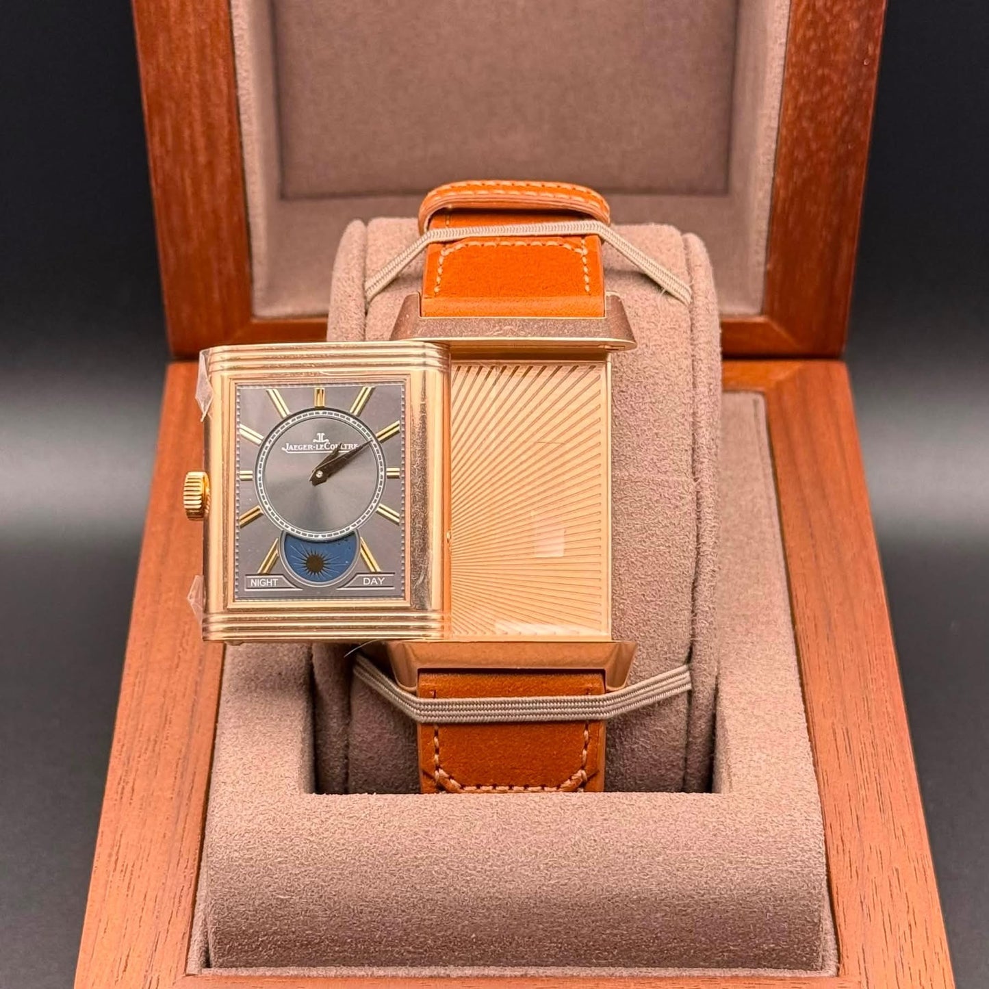 NEW JLC Reverso Tribute Duoface Calendar 18k Rose Gold Q3912532