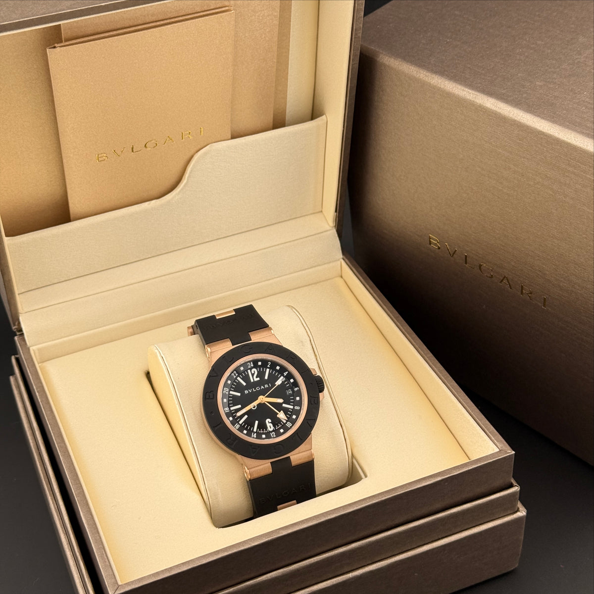 NEW Bvlgari Aluminum Watch Bronze 40mm 104241