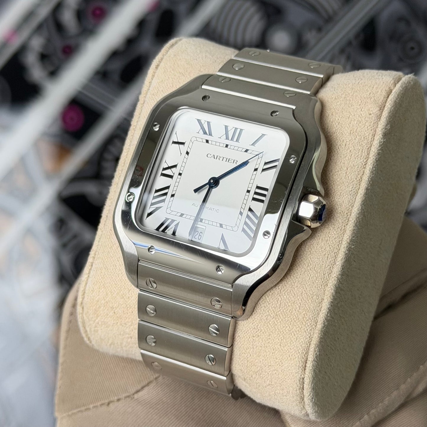 Cartier Santos Large White WSSA0018