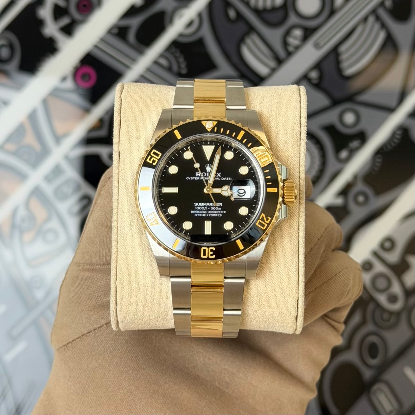 Rolex Submariner Two Tone Black 126613LN