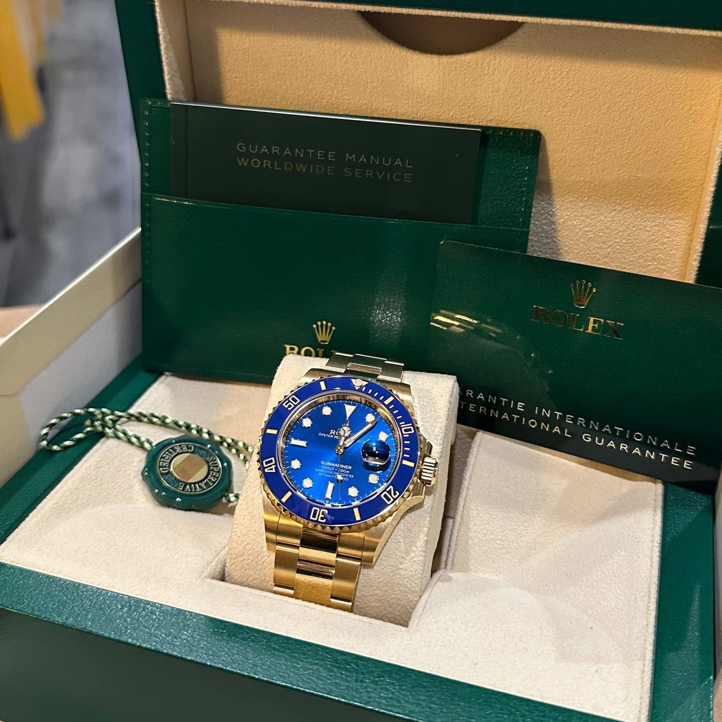Rolex Gold Submariner Blue Dial 126618LB