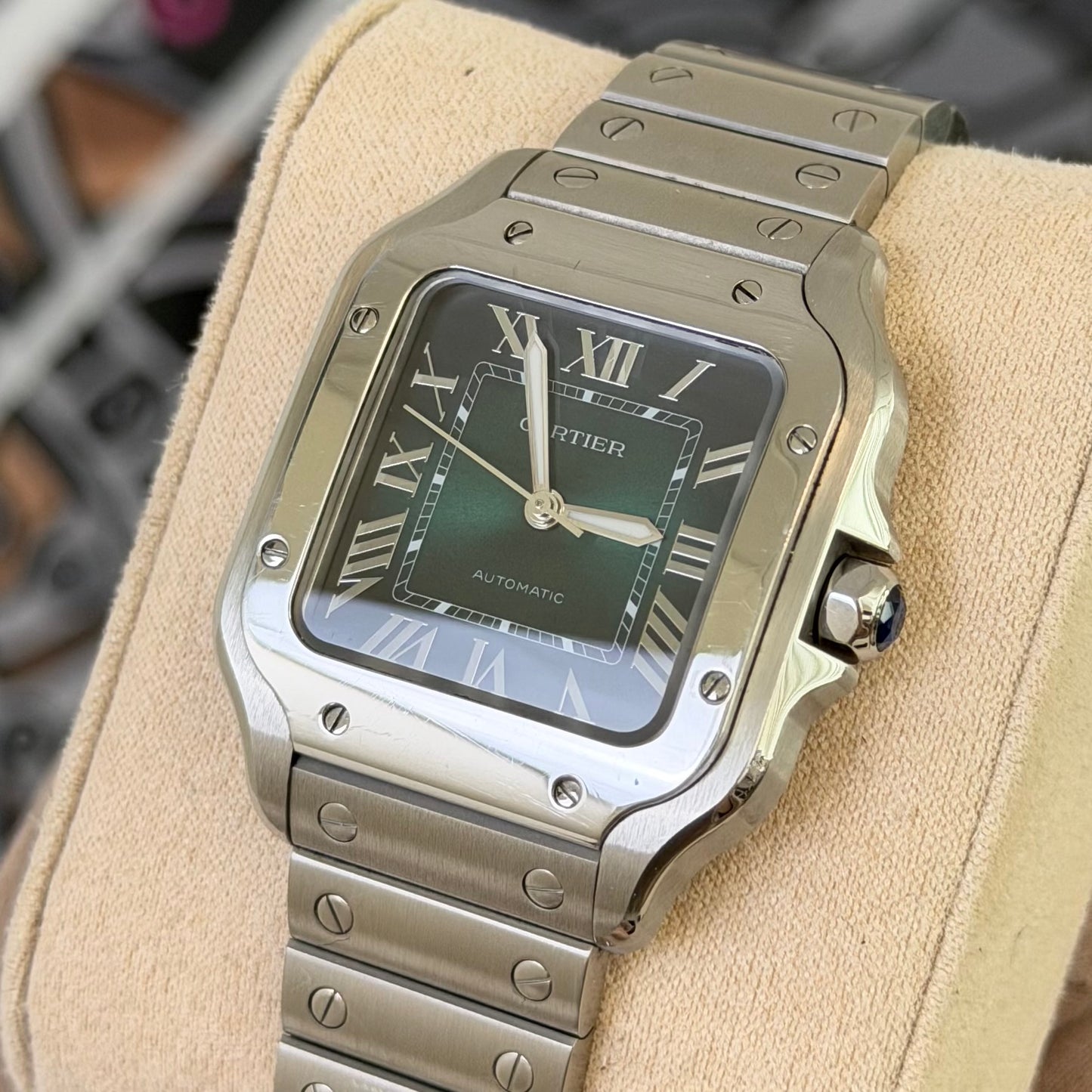 Cartier Medium Santos Green WSSA0061