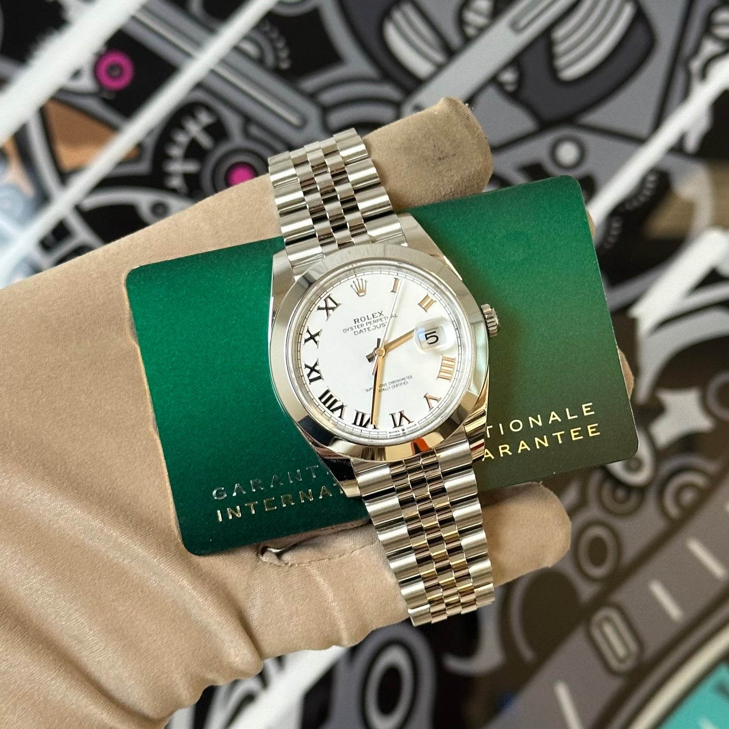 NEW Rolex DJ41 White Roman Jubilee 126300