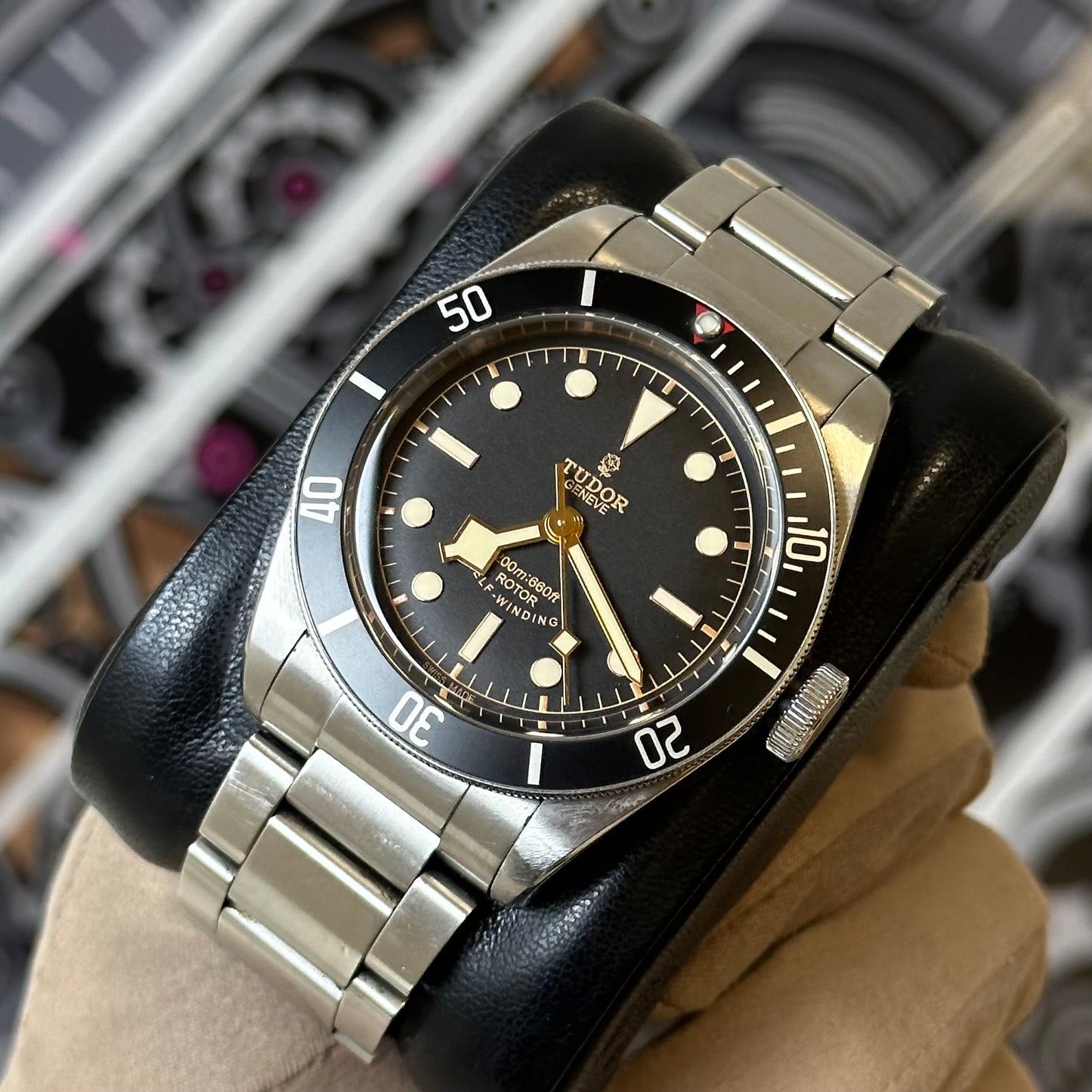 Tudor Black Bay Rose Smiley Black 79220N