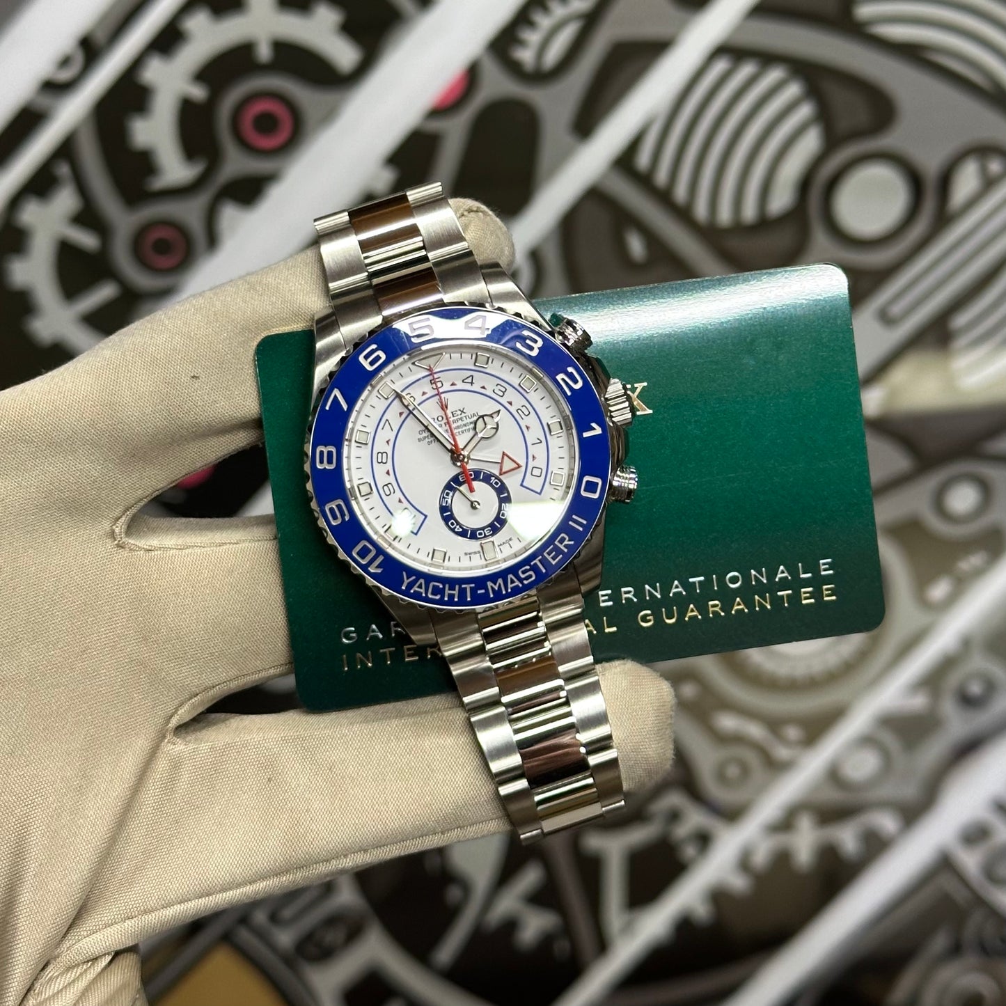 Rolex YachtMaster II Mercedes Hands 116680