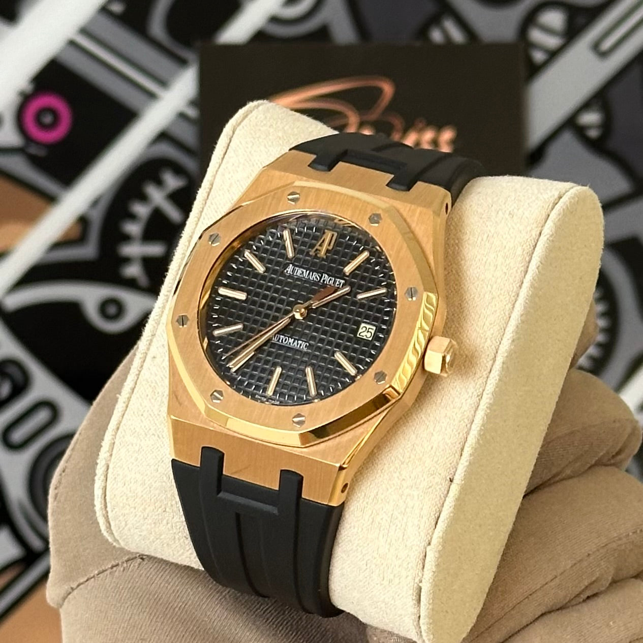 Audemars Piguet Royal Oak Rose Gold Black Dial 15300OR