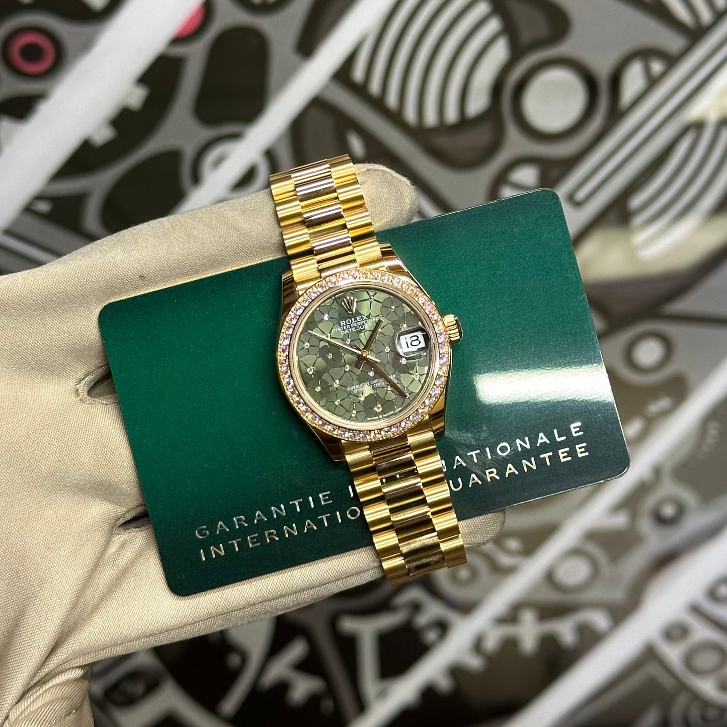 Rolex DJ31 Yellow Gold Floral Diamond Dial 278288RBR