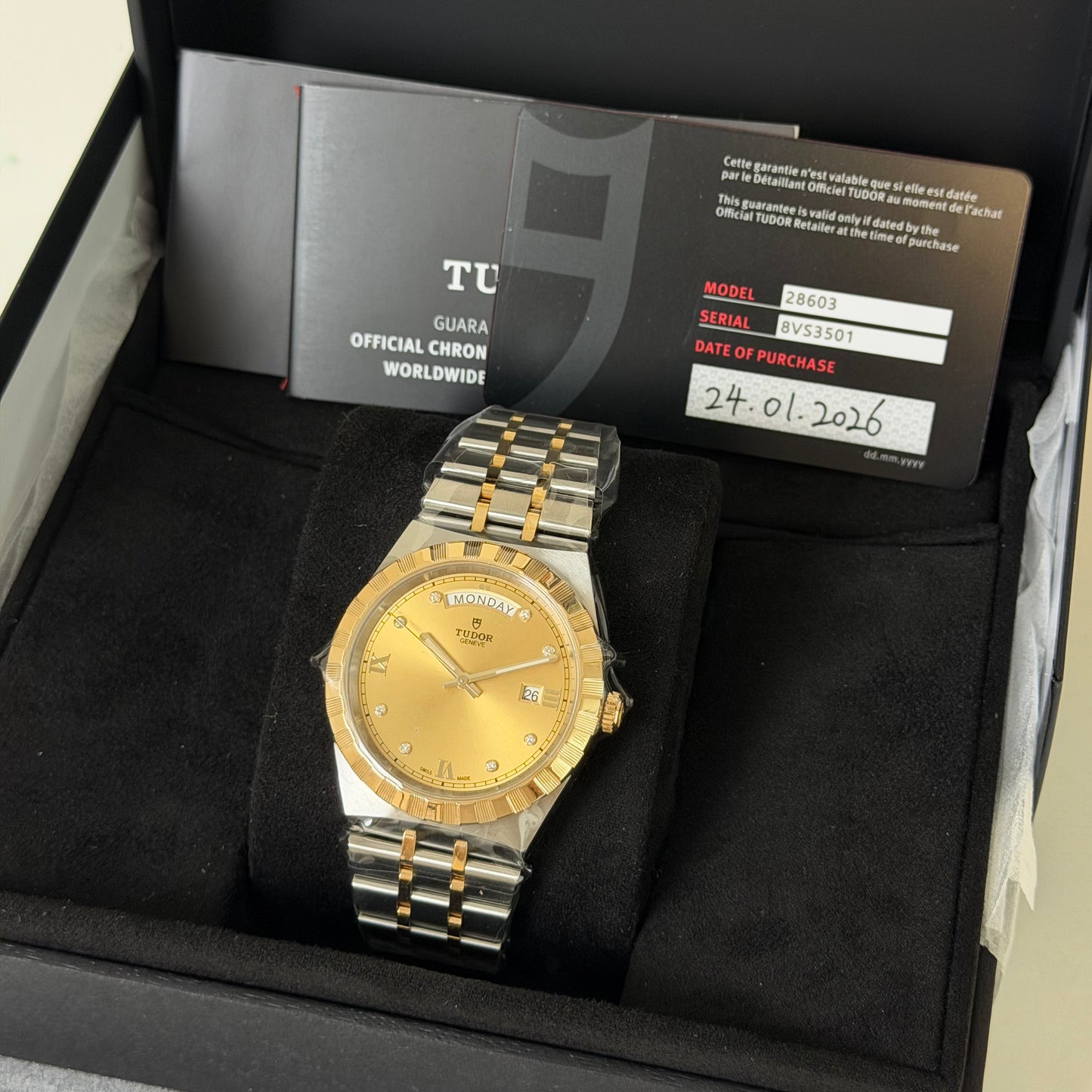 NEW Tudor Royal Gold Diamond Dial 28603