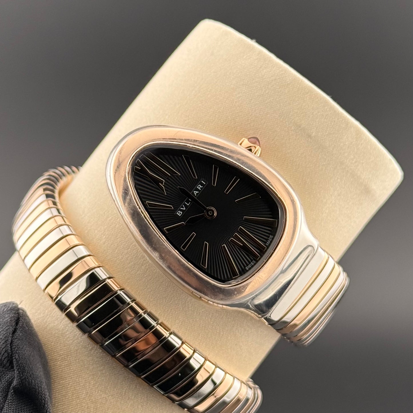 NEW Bulgari Serpenti Tubogas Steel & 18k Rose Gold 102123