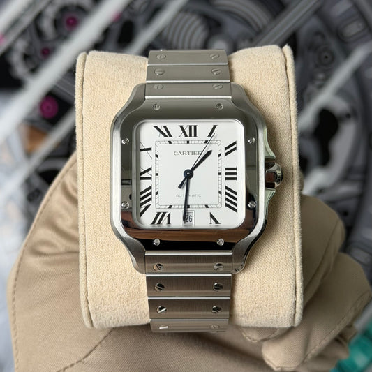Cartier Santos Large White WSSA0018