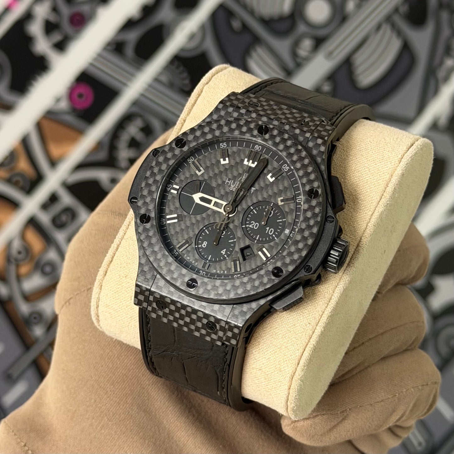 Hublot Big Bang Carbon Black Dial 301.QX.1740.GR