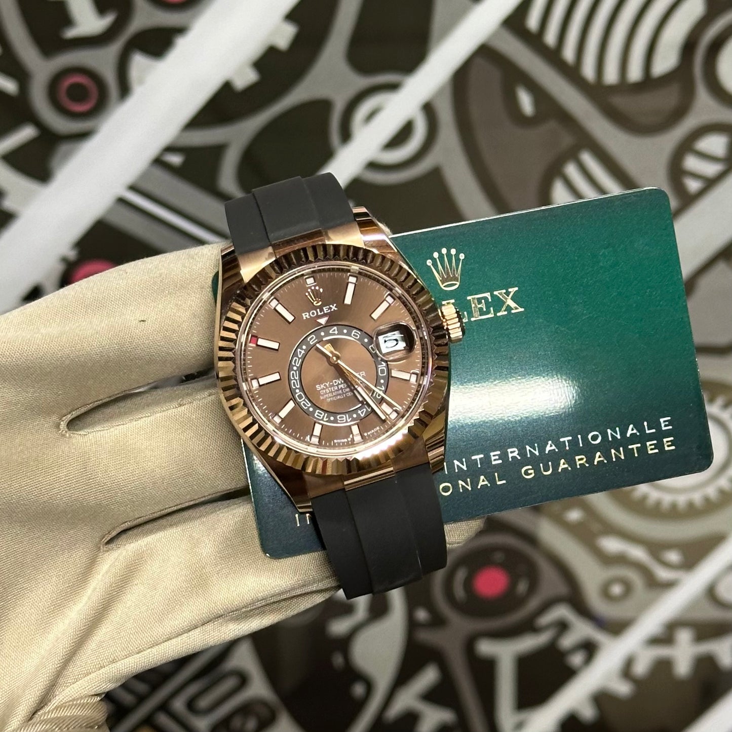 Rolex Rose Gold SkyDweller Chocolate Dial 336235