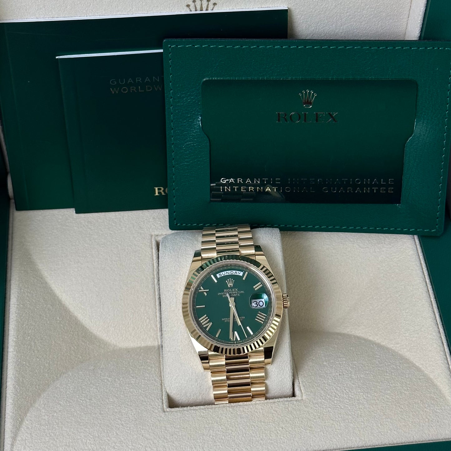 NEW Rolex Day Date President Green Dial