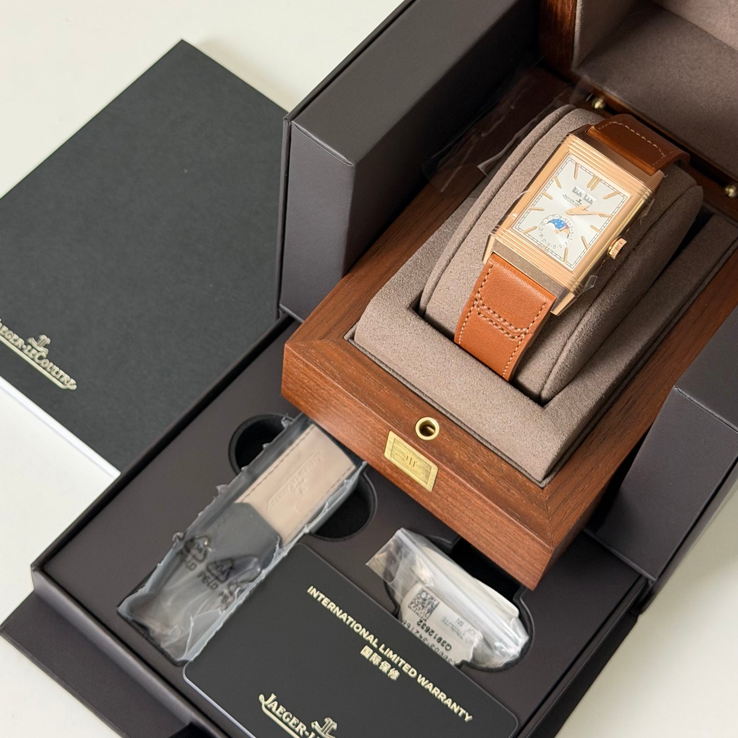 NEW JLC Reverso Tribute Duoface Calendar 18K Gold Q3912532