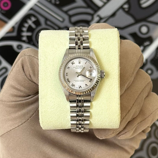 Rolex DJ26 Fluted Jubilee Roman Dial 79174