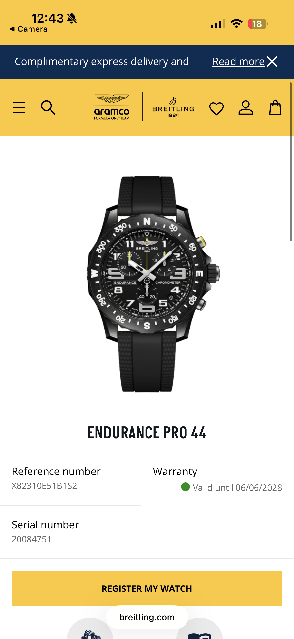 NEW Breitling Endurance 44 Pro Black X82310