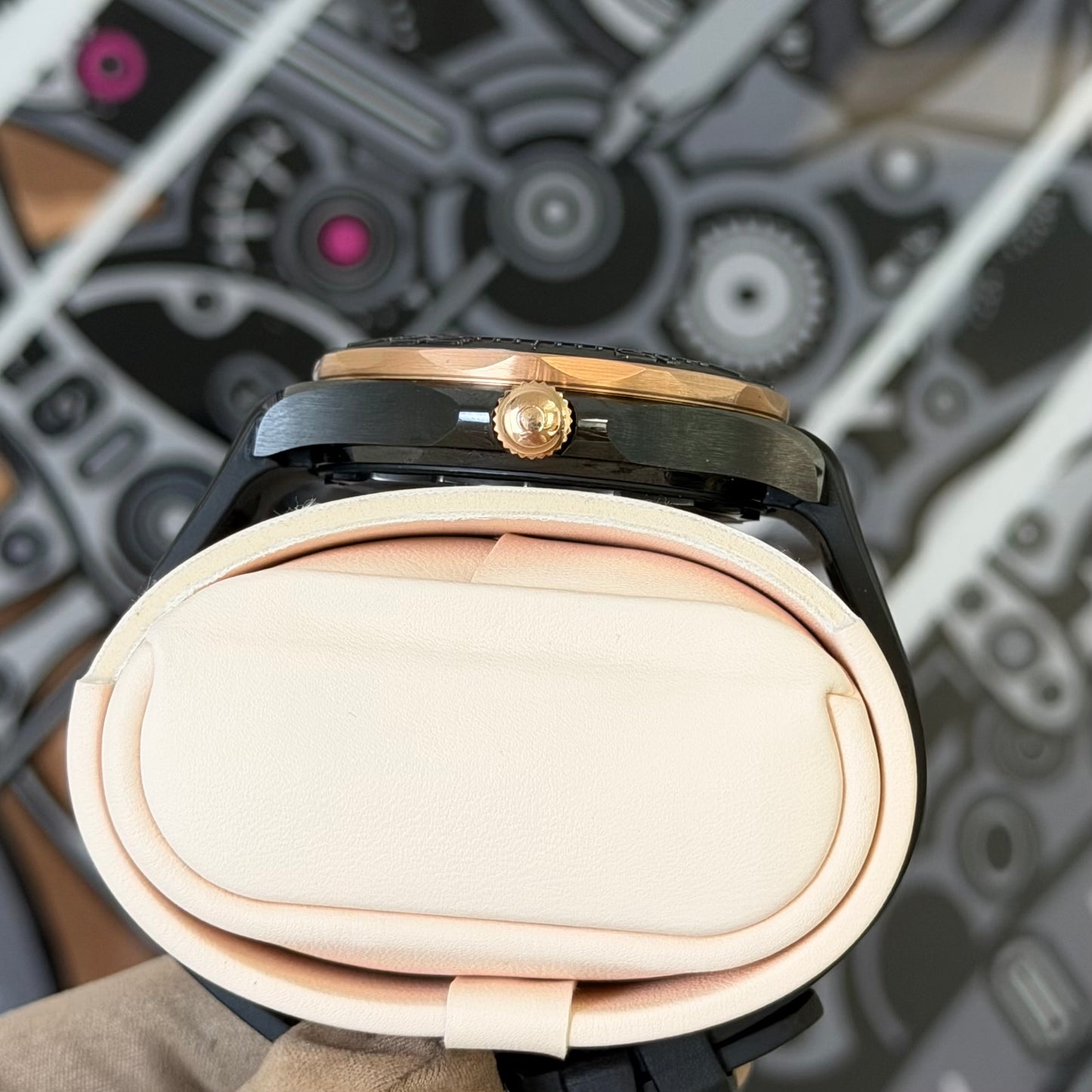 Omega Black Ceramic Bezel Rose Gold Case 210.62.44.20.01.001