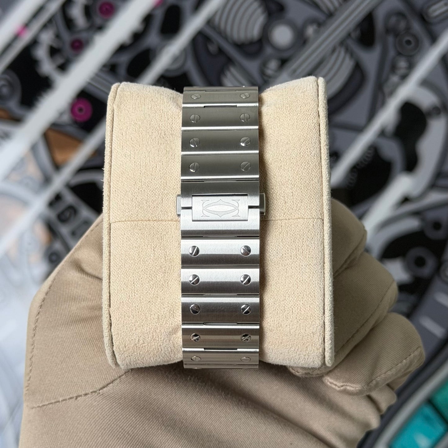 Cartier Santos Large White WSSA0018