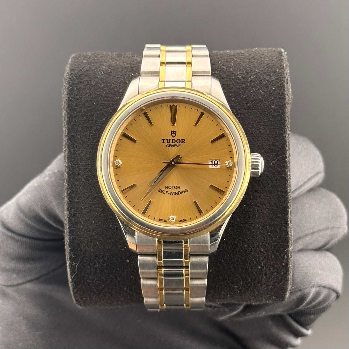 Tudor Style Yellow Gold Steel 38mm 12503