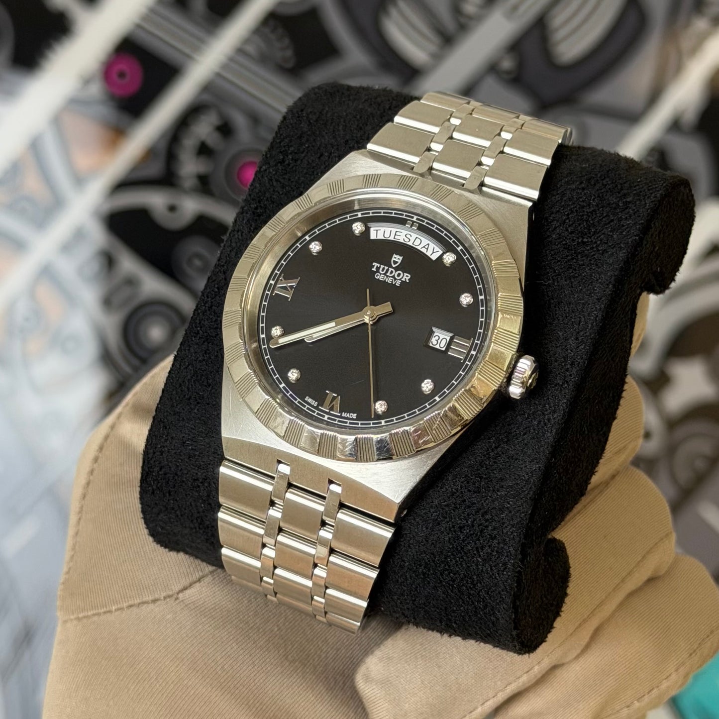 Tudor Royal Black Diamond Dial 28600