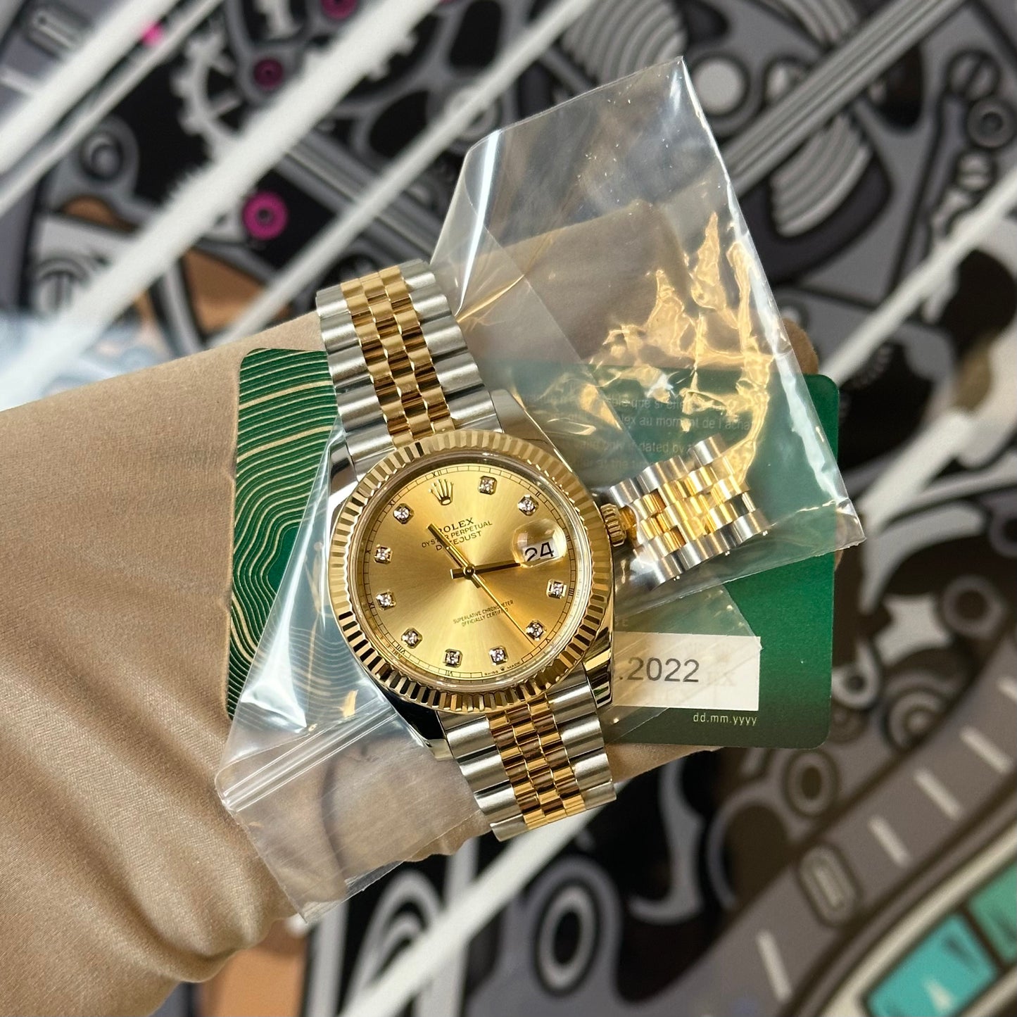 Rolex Two Tone Champ Diamond Dial DJ41 126333