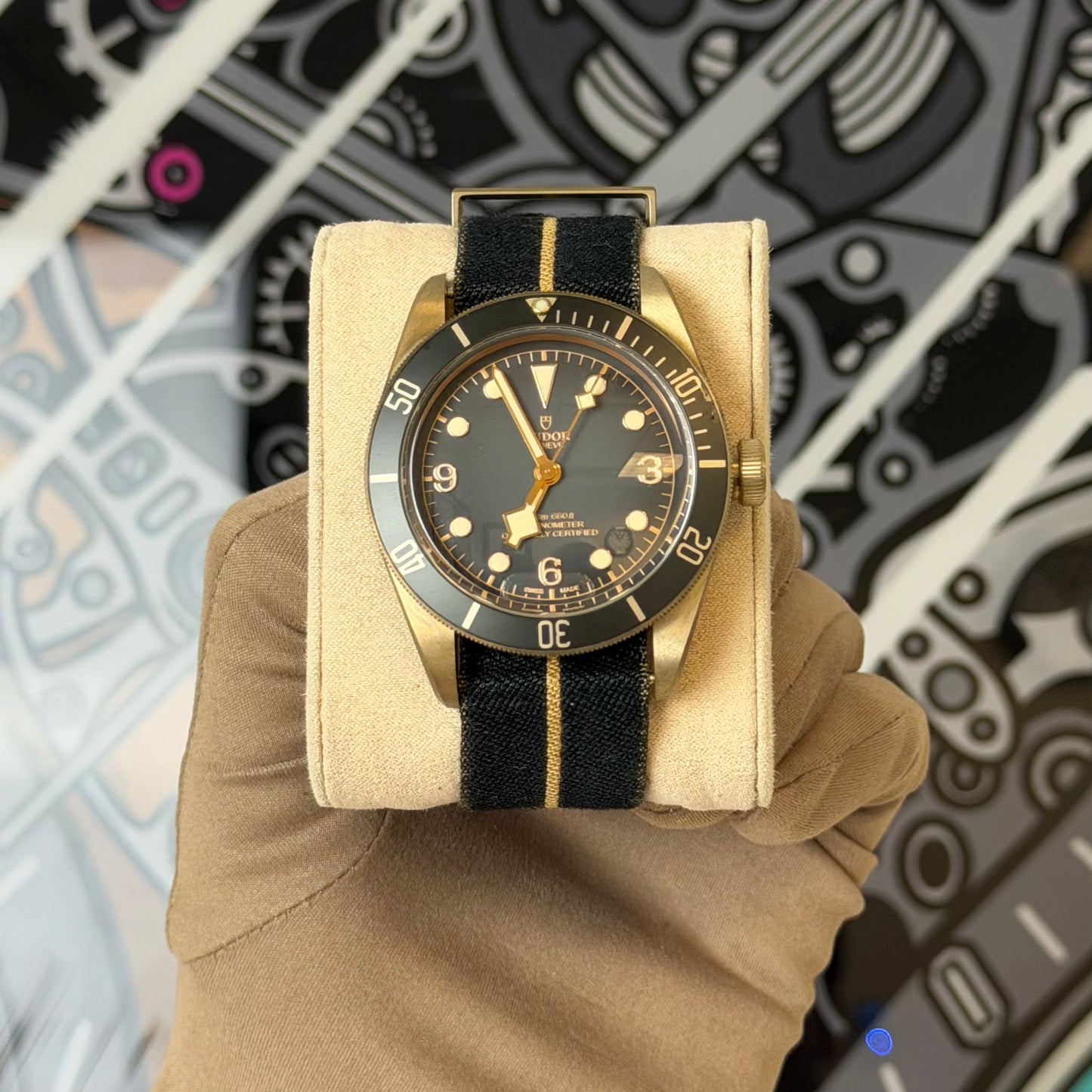 NEW Tudor Black Bay Bronze Nato 79250BA