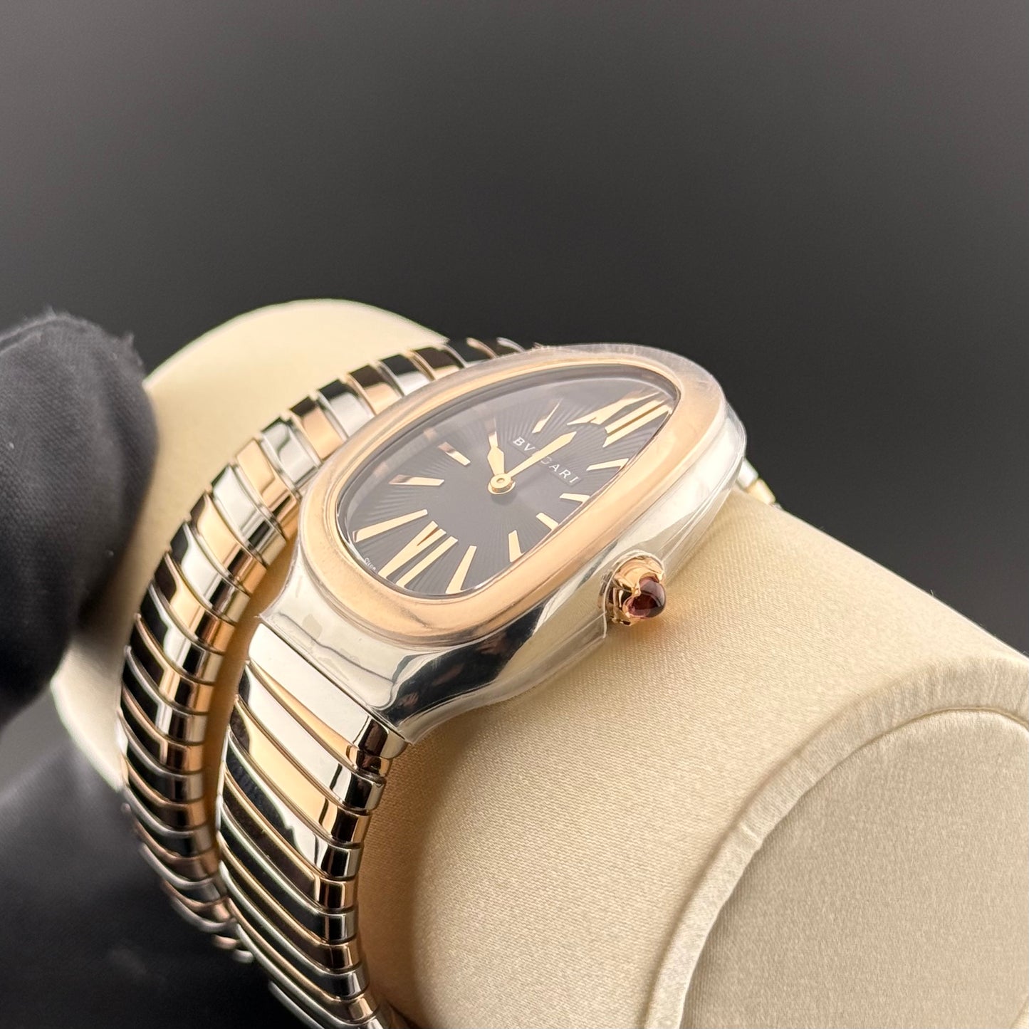 NEW Bulgari Serpenti Tubogas Steel & 18k Rose Gold 102123