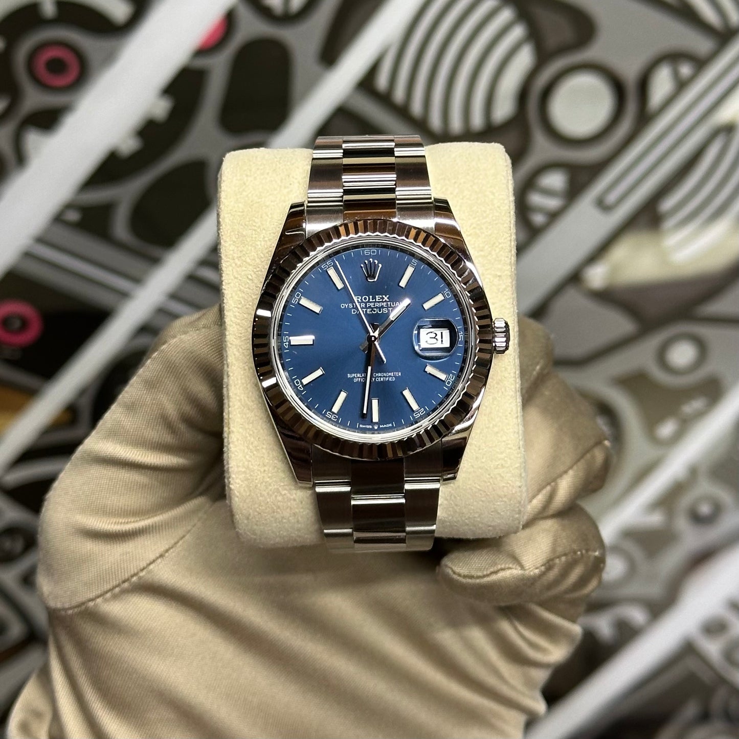 Rolex Datejust 41 Blue Stick Dial 126334
