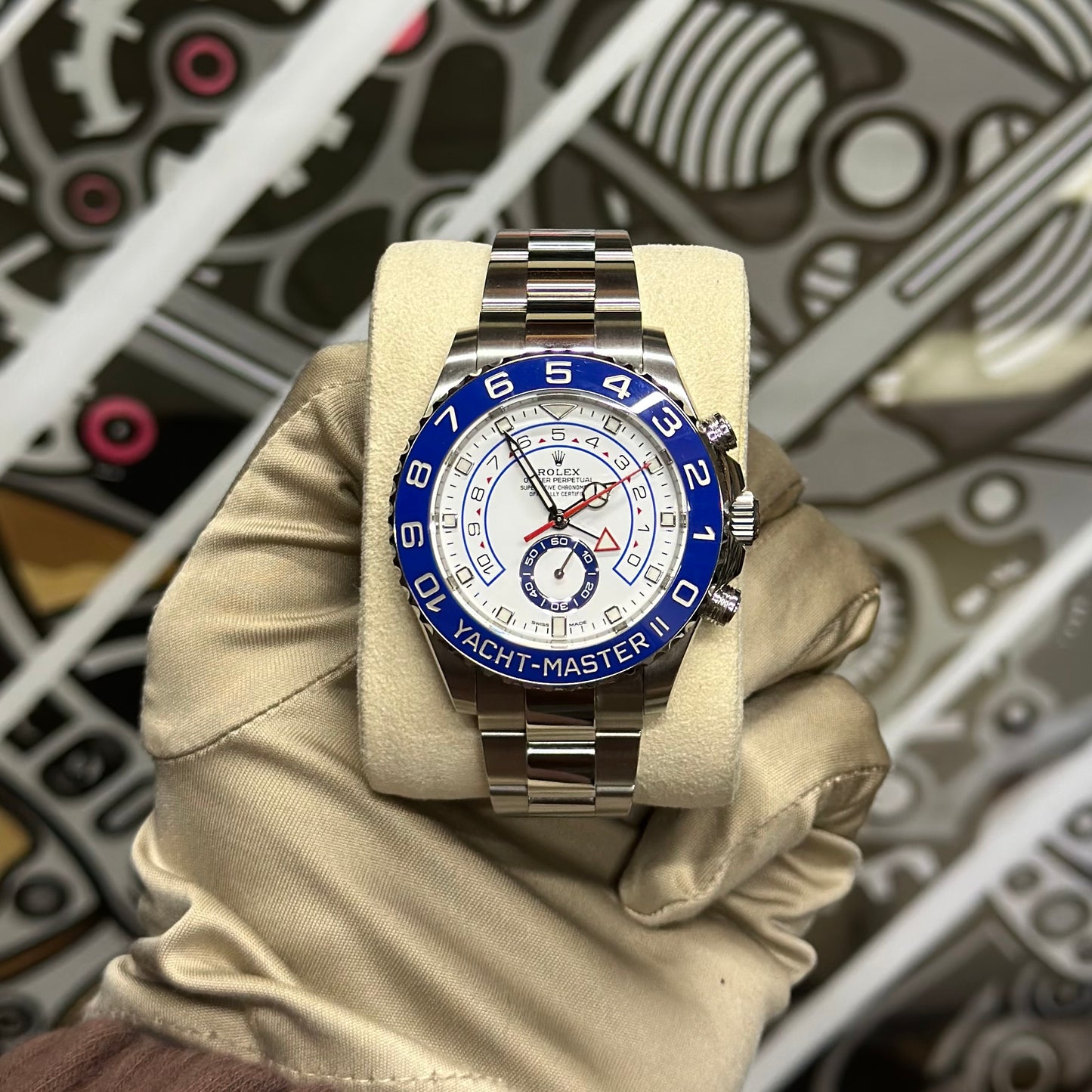 Rolex YachtMaster II Mercedes Hands 116680