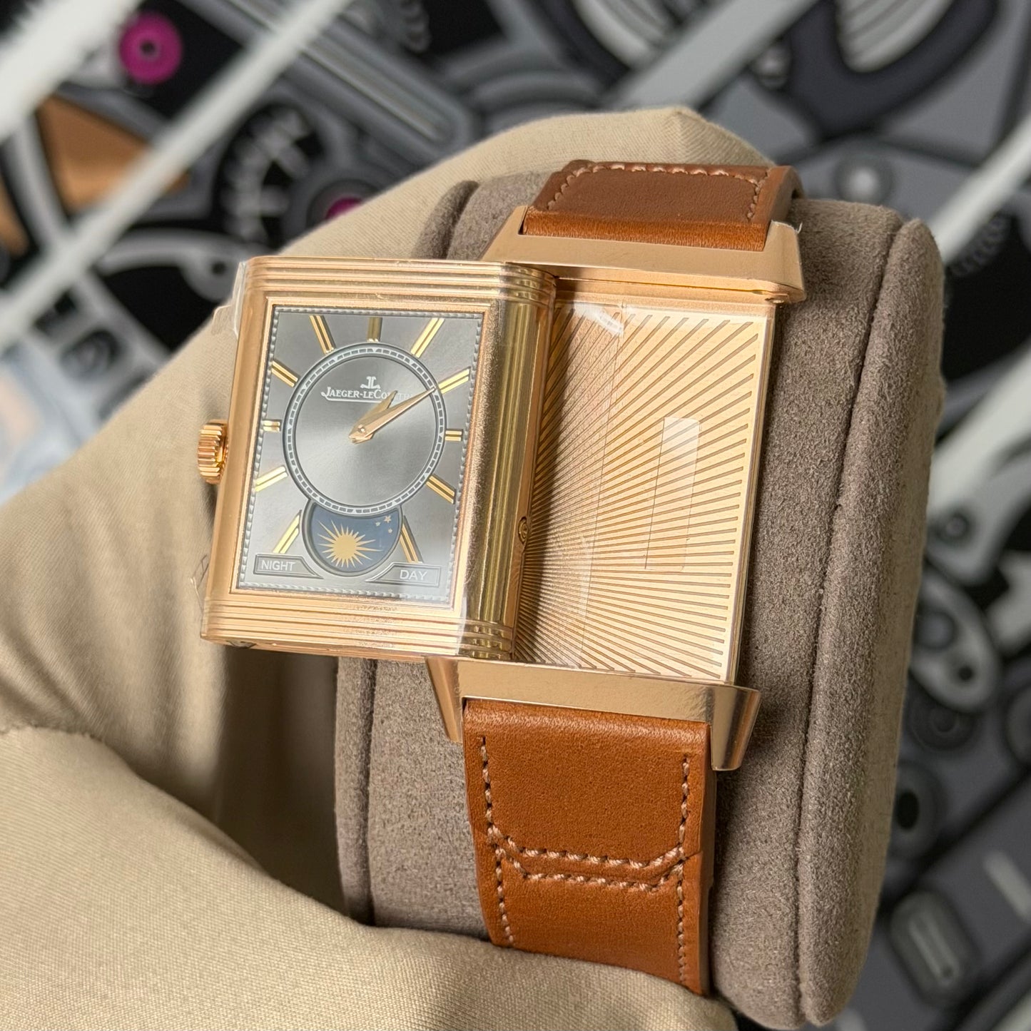 NEW JLC Reverso Tribute Duoface Calendar 18K Gold Q3912532