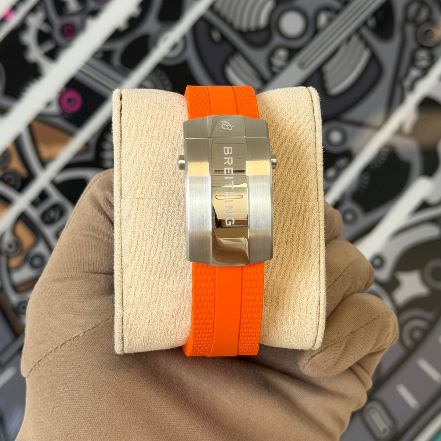 NEW Breitling Superocean 42 Orange A17375