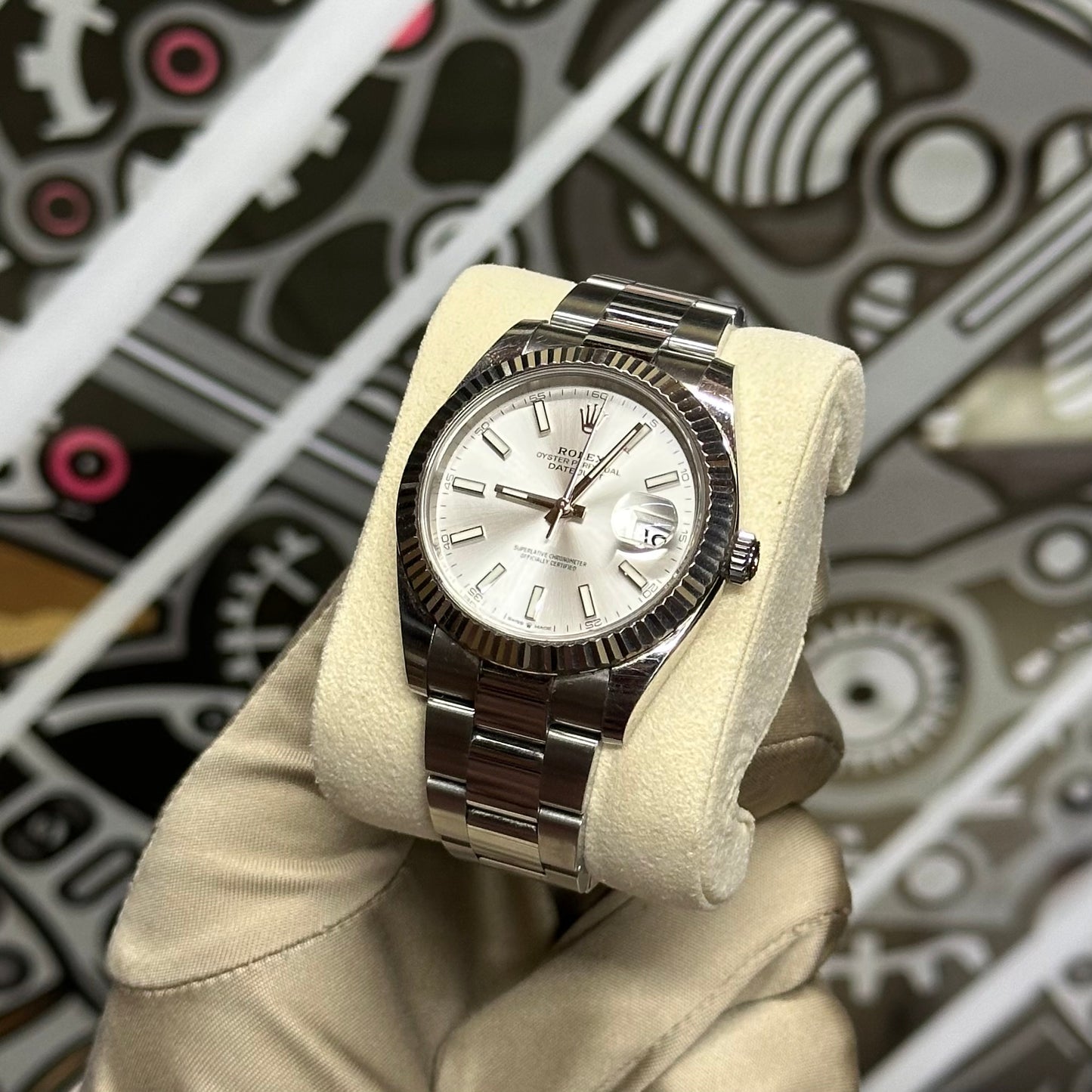 Rolex Datejust 41 Silver Stick 126334