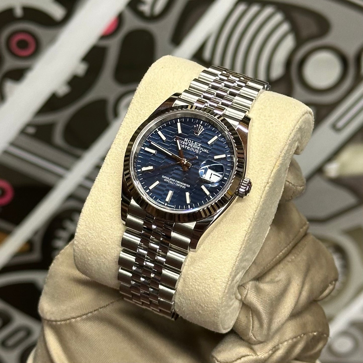 Rolex DJ36 Blue Motif Dial 126234