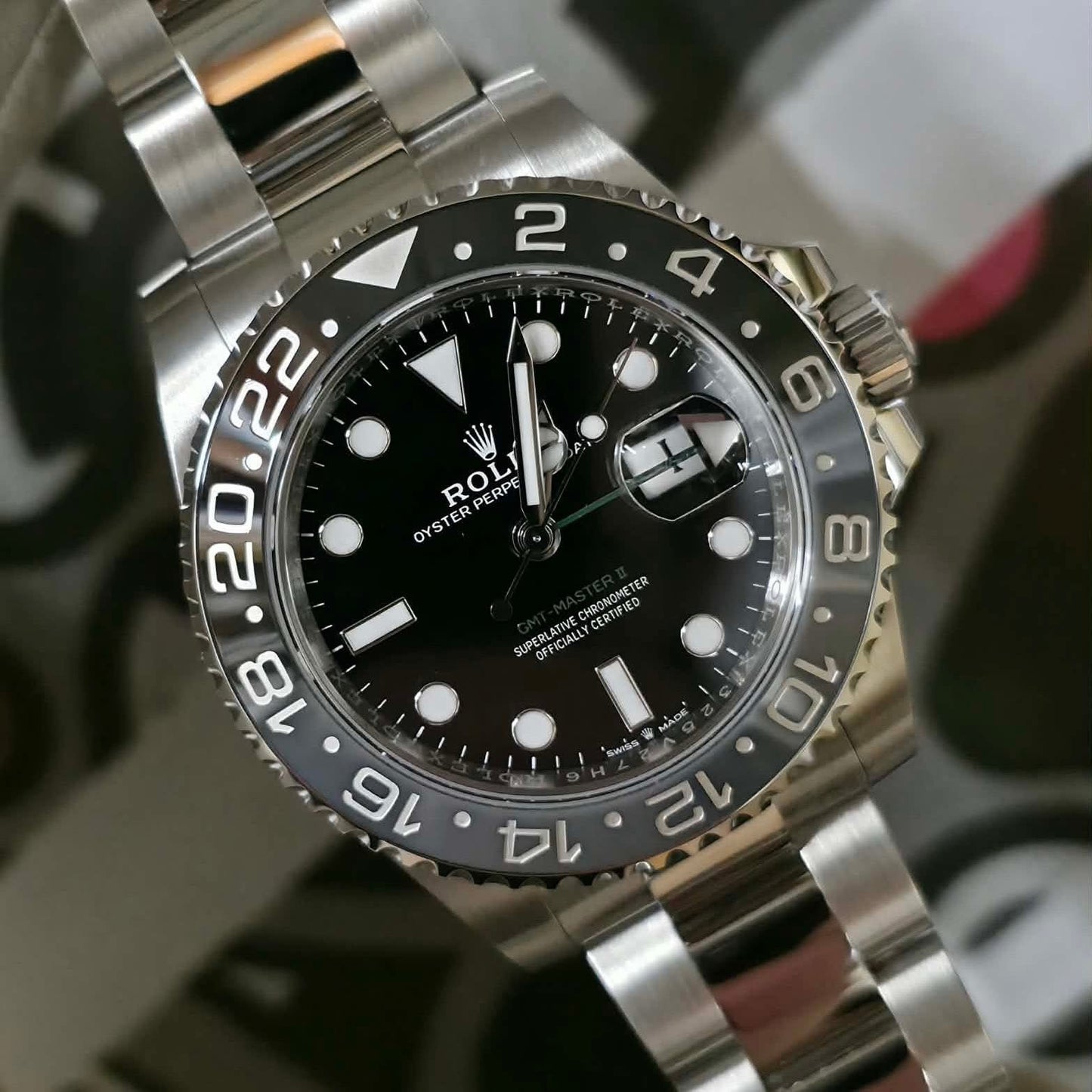 NEW Rolex GMT Bruce Wayne Oyster 126710GRNR 2025