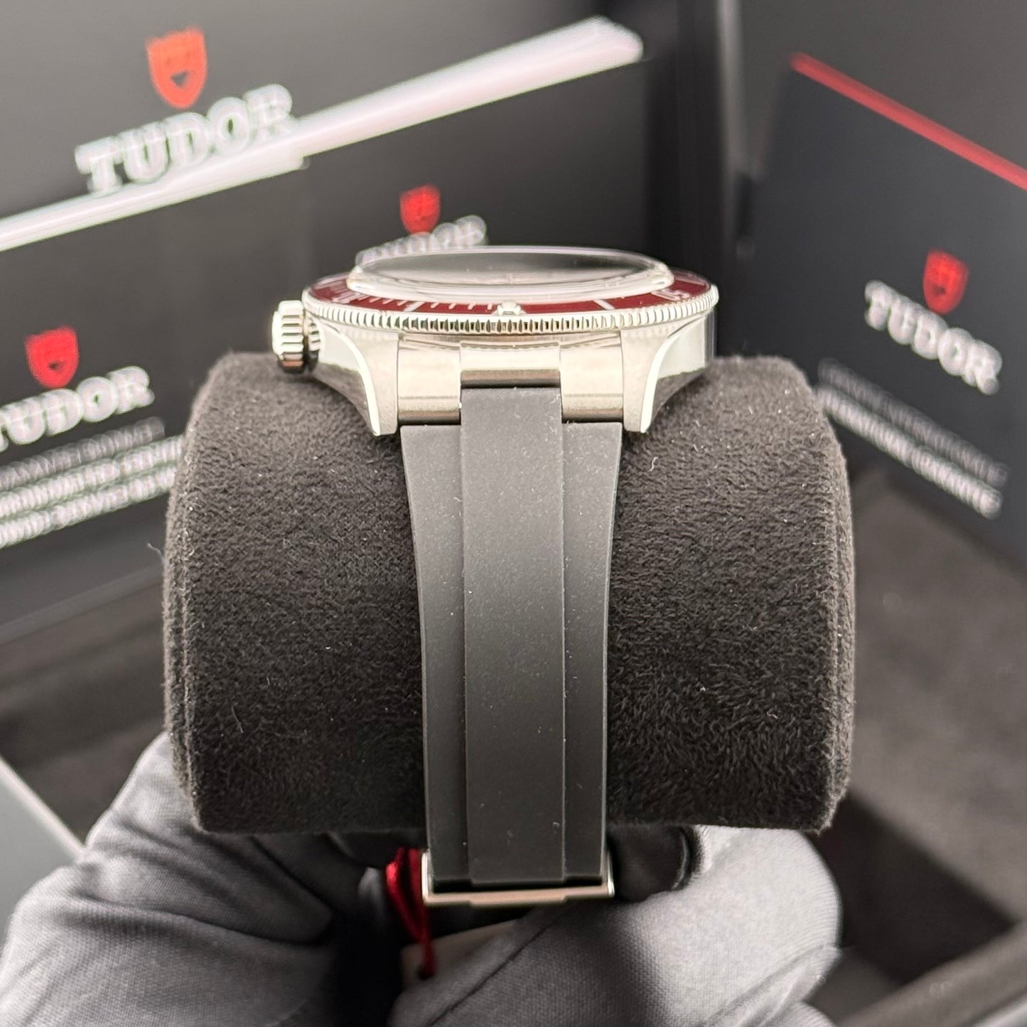 NEW Tudor Black Bay 58 Burgundy Rubber Strap 7939A10RU