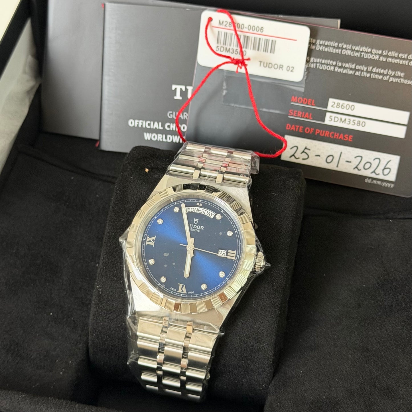 NEW Tudor Royal Blue Diamond Dial 28600