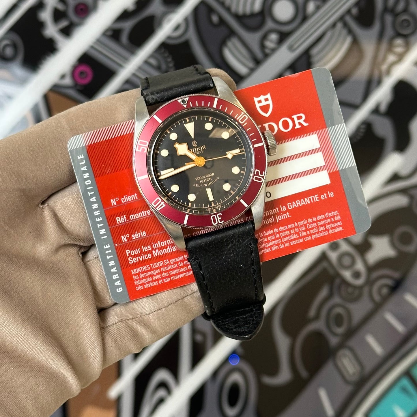 Tudor Black Bay Red Smiley 79220R