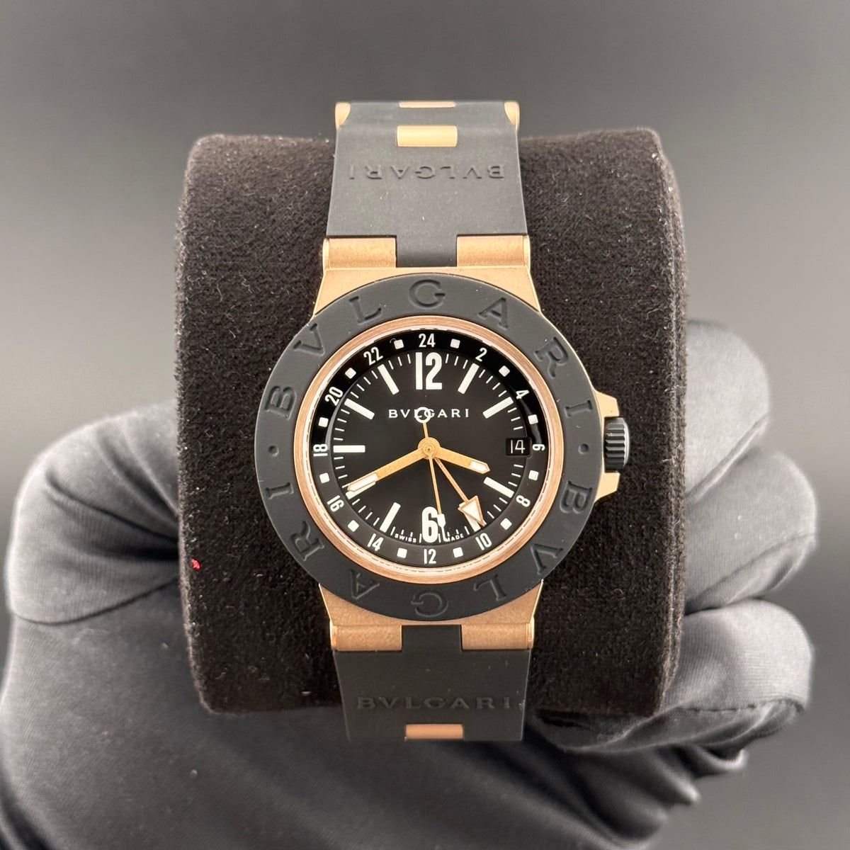 NEW Bvlgari Aluminum Watch Bronze 40mm 104241