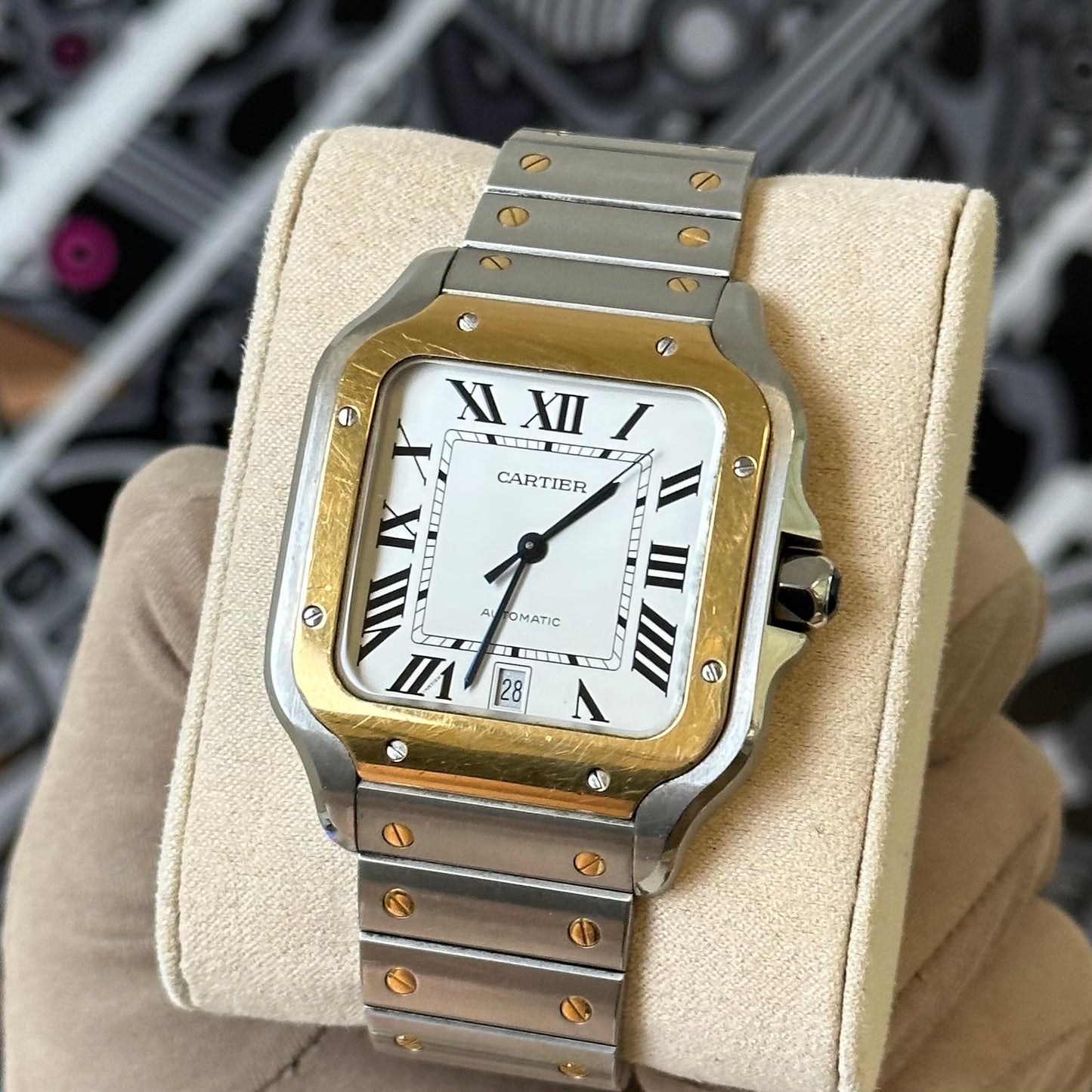 Cartier Large Santos Two Tone W2SA0006