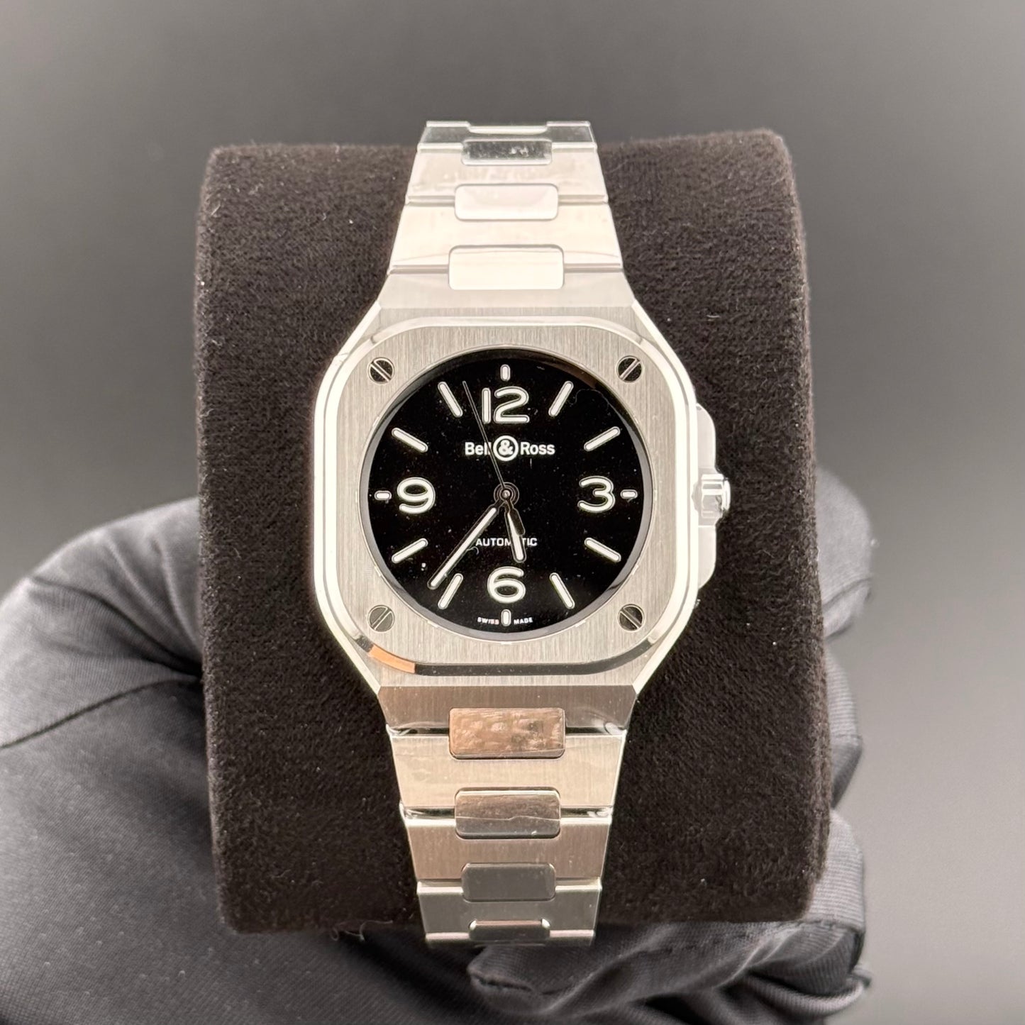 NEW Bell & Ross BR-05 Black Steel BR05A-S-BL-ST/SST