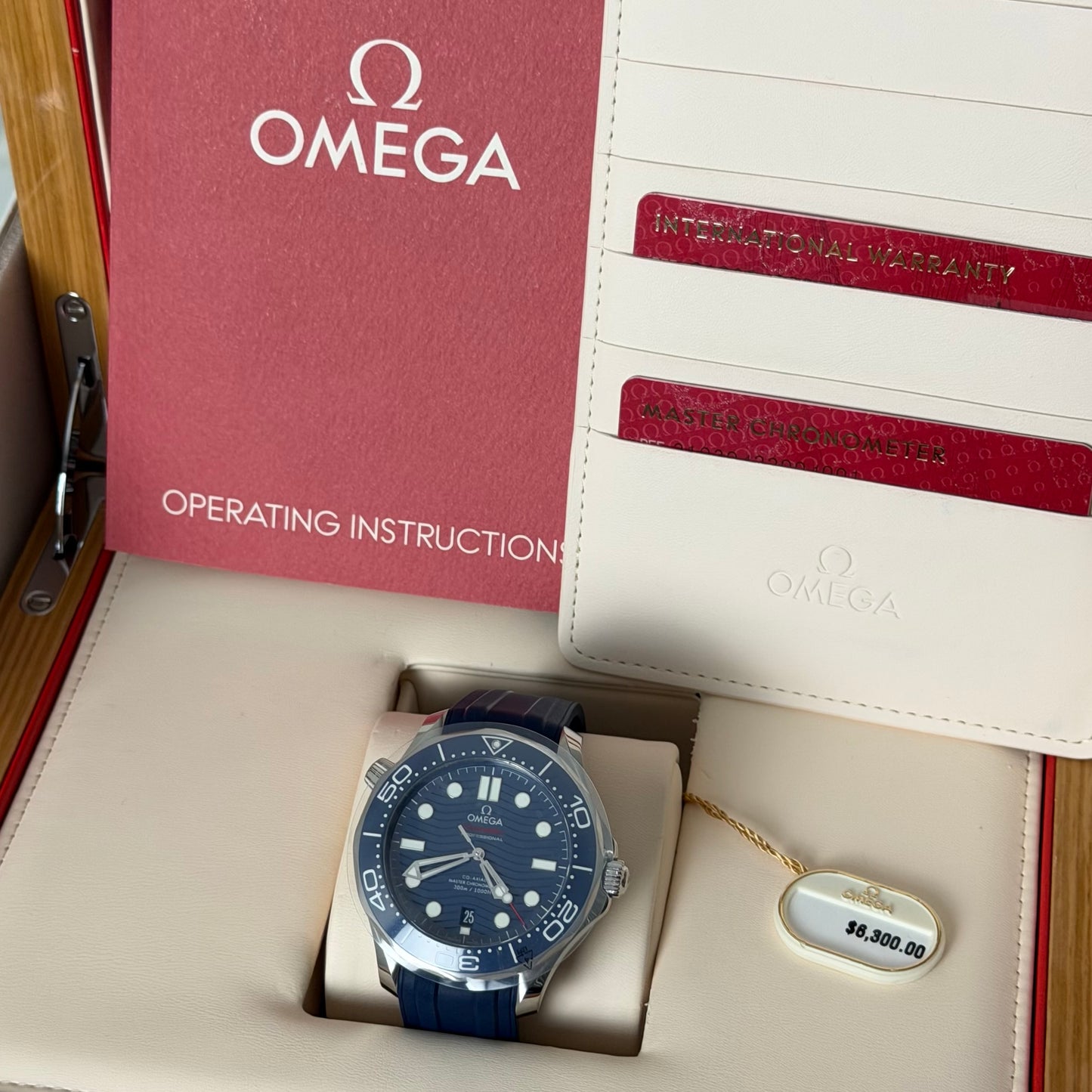 NEW Omega Seamaster 300 Blue Dial 210.32.42.20.03.001
