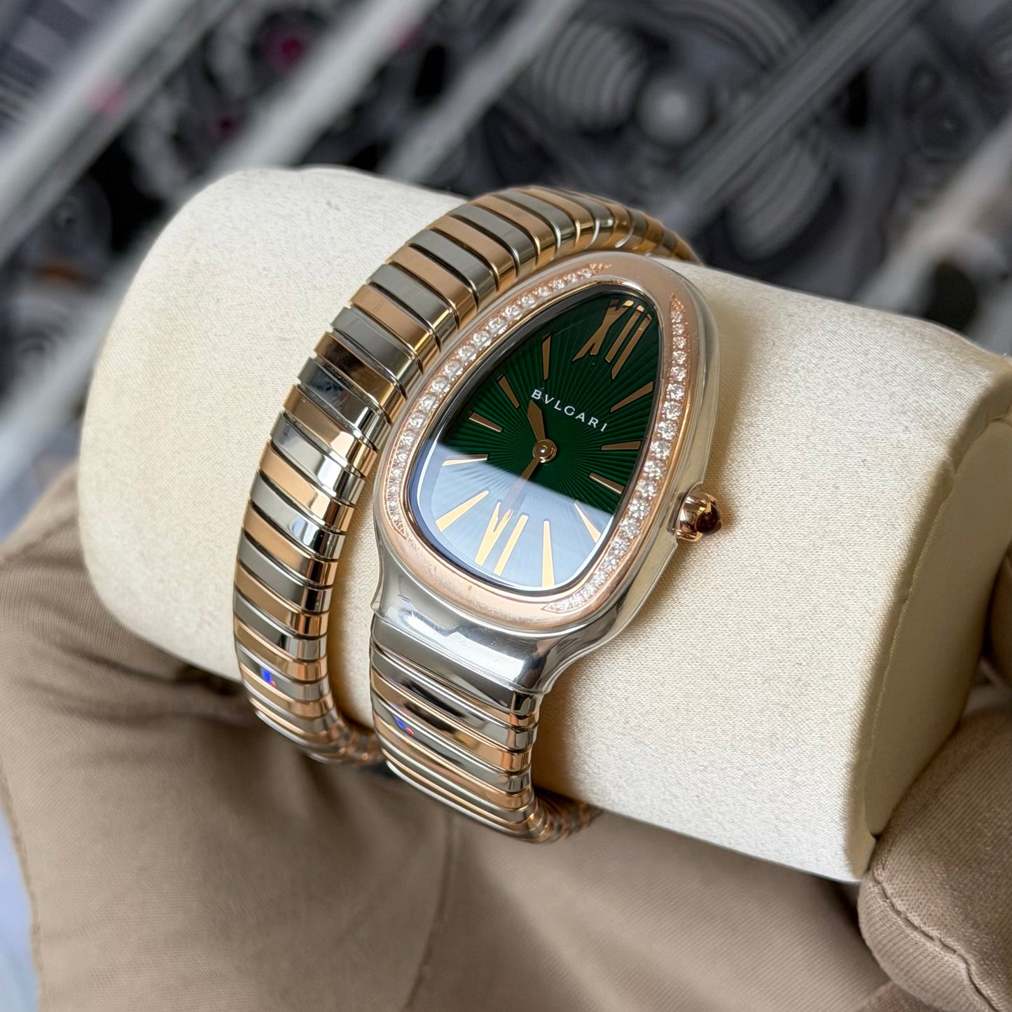 NEW Bvlgari Serpenti Tubogas Rose Gold & Steel 102790