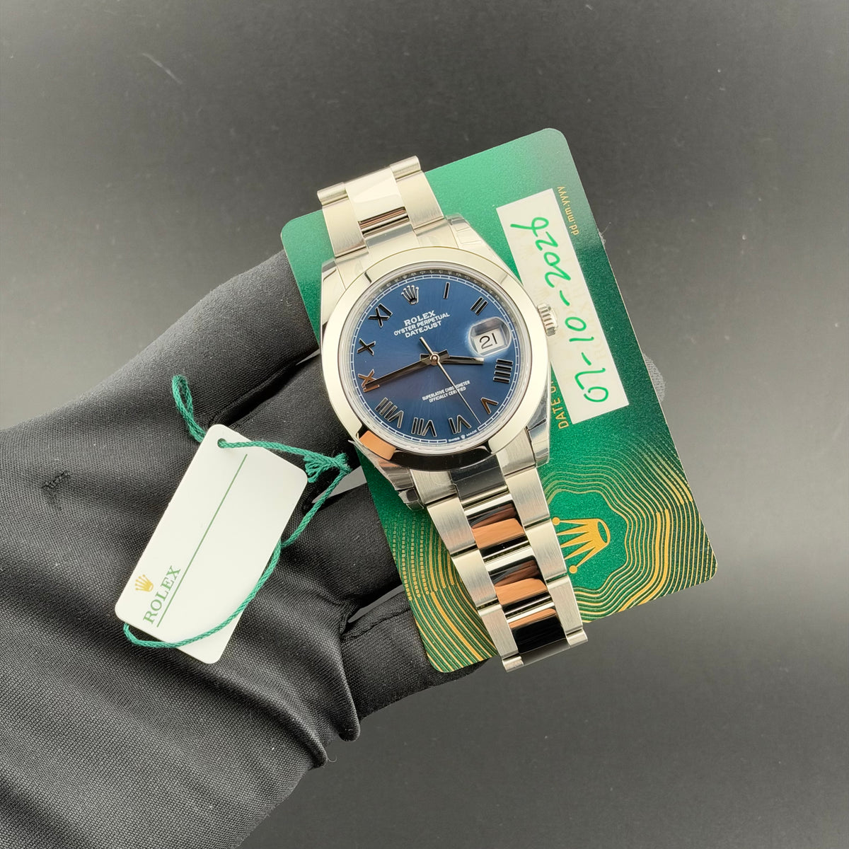 NEW Rolex Datejust 41 Azzurro Blue Roman 126300