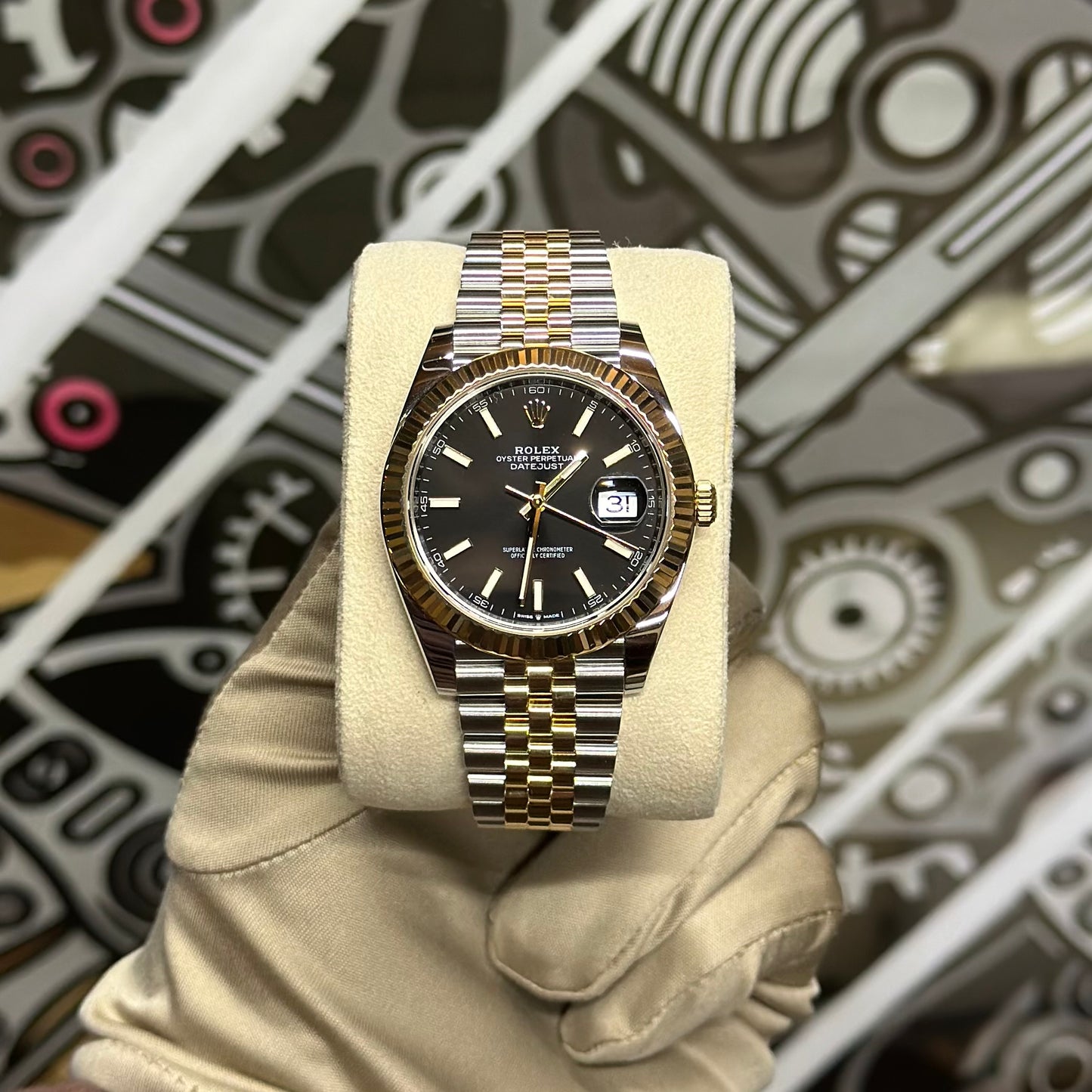Rolex DJ41 Two Tone Black Dial 126333