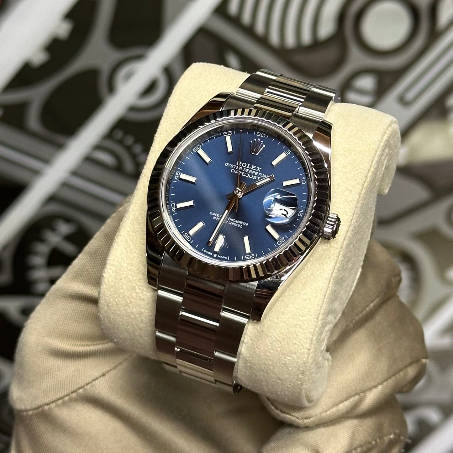 Rolex Datejust 41 Blue Stick Dial 126334