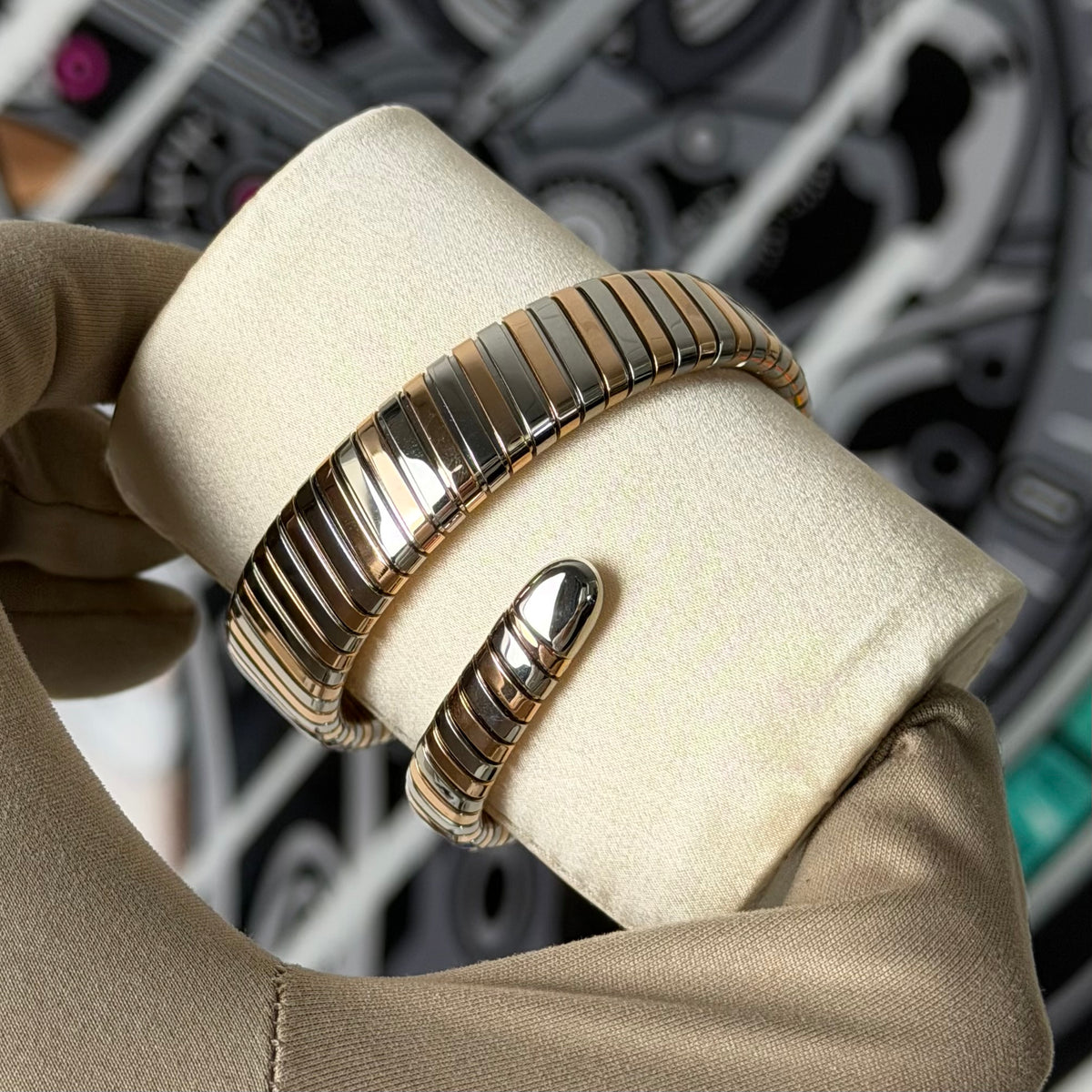 NEW Bvlgari Serpenti Tubogas Rose Gold Diamond 102098